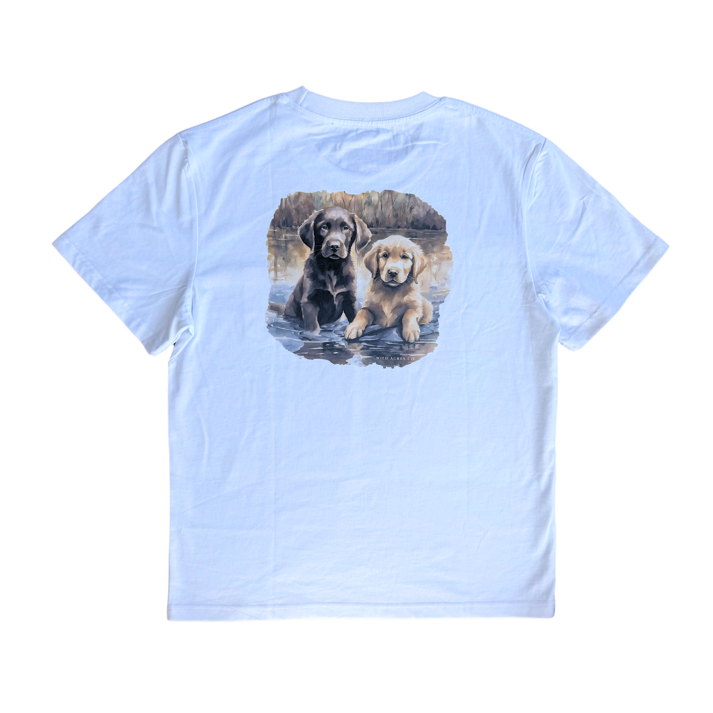 Signature Pocket Tee SS Pond Puppies White