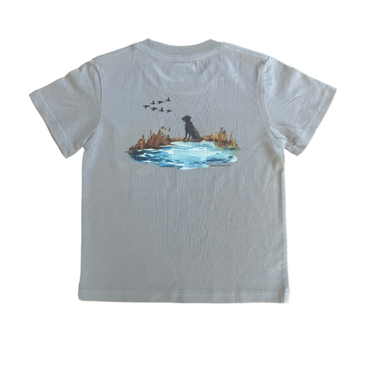 Signature Pocket Tee SS Pond Grey