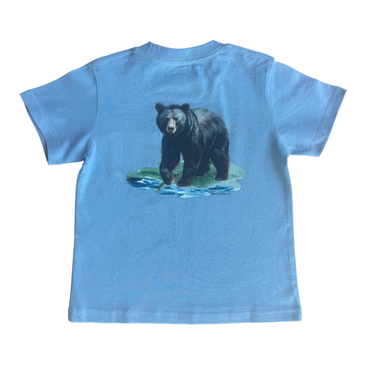 Signature Pocket Tee SS Bear Lagoon Blue